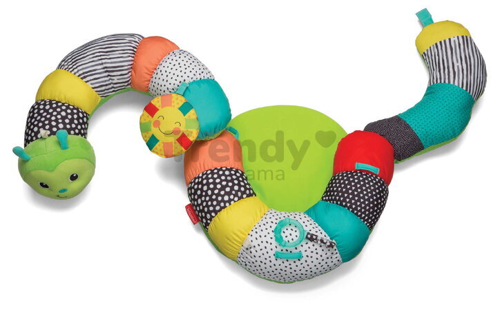 Vankúšik pre hru na brušku Húsenica Prop-A-Pillar Tummy Time & Seated Support Infantino s opierkou a odnímateľnými hračkami s hryzátkom od 0 mes