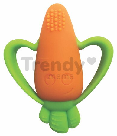 Silikónové hryzátko Mrkva Textured Carrot Teether Infantino oranžové od 0 mes