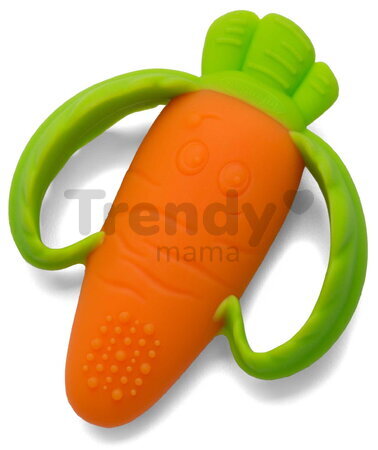 Silikónové hryzátko Mrkva Textured Carrot Teether Infantino oranžové od 0 mes
