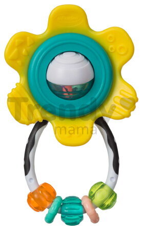 Hrkálka s hryzátkom Kvietok Spin & Rattle Teether Infantino od 3 mes