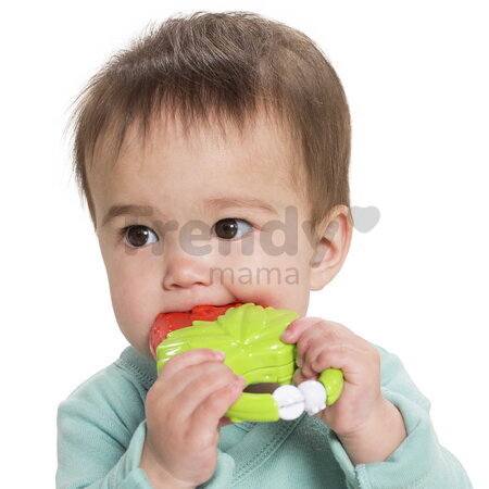 Hryzátko Jahoda Vibrating Teether Strawberry Infantino vibrujúce s lienkou od 3 mes