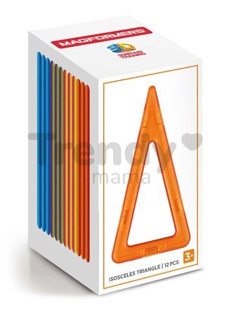 Rozšírenie k magnetickej stavebnici Rovnoramenný trojuholník Isosceles Triangle Set  Magformers 12 dielov