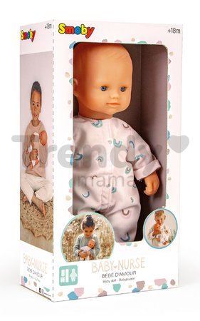 Bábika Natur Baby D'Amour Baby Nurse Smoby mäkké telíčko v pastelových dupačkách 32 cm od 18 mes