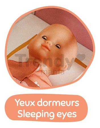 Bábika v dupačkách Doll Baby Nurse Smoby s mäkkým telíčkom a ospalými očkami 32 cm od 18 mes