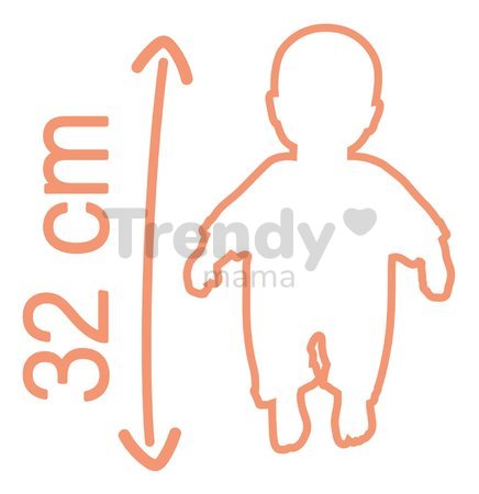 Bábika v dupačkách Doll Baby Nurse Smoby s mäkkým telíčkom a ospalými očkami 32 cm od 18 mes