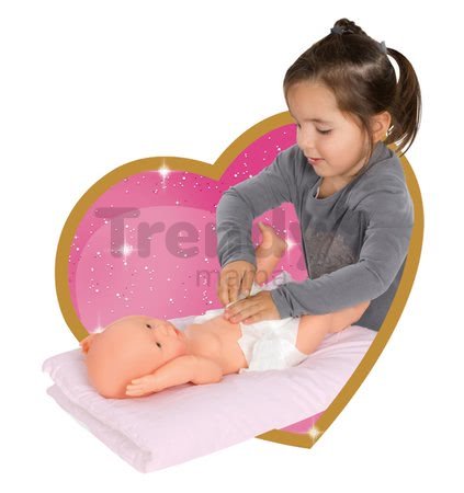 Prebaľovací set pre bábiku Baby Nurse Smoby v kufríku ružový