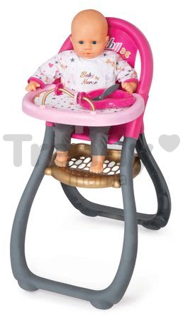 Jedálenská stolička Baby Nurse Zlatá edícia Smoby pre 42 cm bábiku od 18 mes
