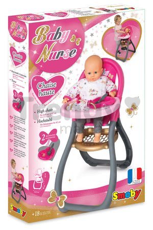 Jedálenská stolička Baby Nurse Zlatá edícia Smoby pre 42 cm bábiku od 18 mes