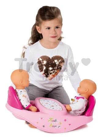 Jedálenská stolička Baby Nurse Zlatá edícia Smoby pre 42 cm bábiky dvojičky od 24 mes