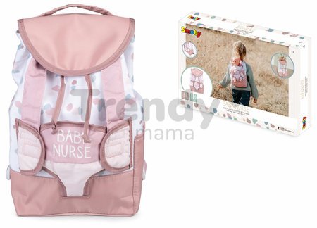 Klokanka s batohom Backpack Natur D'Amour Baby Nurse Smoby pre 42 cm bábiku nastaviteľné ramienka a vrecko pre fľašku