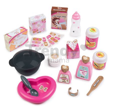 Domček pre bábiku Baby Nurse Doll's Play Center Smoby trojkrídlový s 23 doplnkami pre bábiku