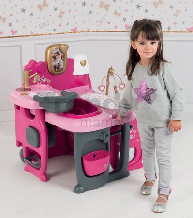 Domček pre bábiku Baby Nurse Doll's Play Center Smoby trojkrídlový s 23 doplnkami pre bábiku
