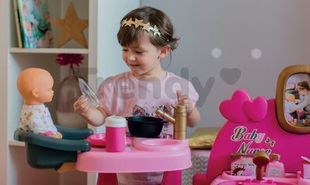 Domček pre bábiku Baby Nurse Doll's Play Center Smoby trojkrídlový s 23 doplnkami pre bábiku