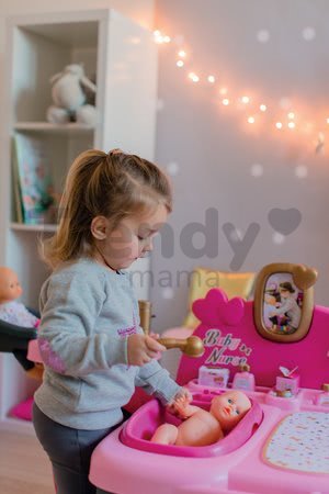 Domček pre bábiku Baby Nurse Doll's Play Center Smoby trojkrídlový s 23 doplnkami pre bábiku