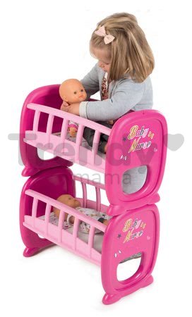 Poschodová posteľ pre bábiky Baby Nurse Twin Smoby pre 42 cm dvojičky od 24 mes