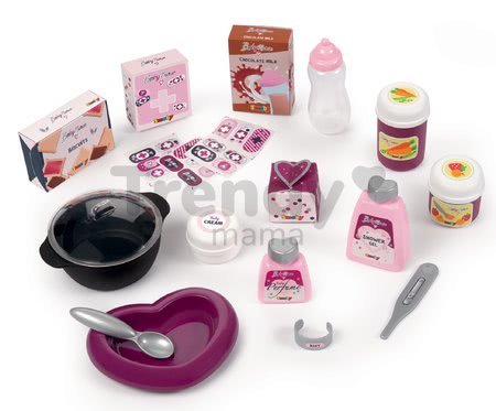 Domček pre bábiku Violette Baby Nurse Large Doll's Play Center Smoby trojkrídlový s 23 doplnkami (kuchynka, kúpelňa, spálňa)