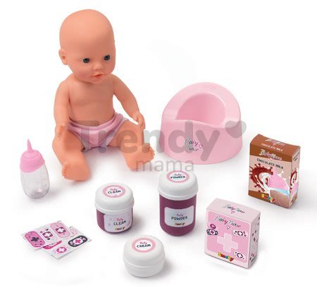 Postieľka k posteli s prebaľovacím pultom Violette Baby Nurse 2v1 Smoby 3 pozície s cikajúcou bábikou a 8 doplnkami od 24 mes