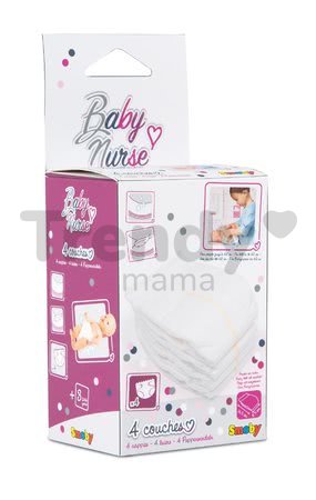 Plienky pampersky 4 kusy Violette Baby Nurse Smoby pre 27-50 cm bábiku