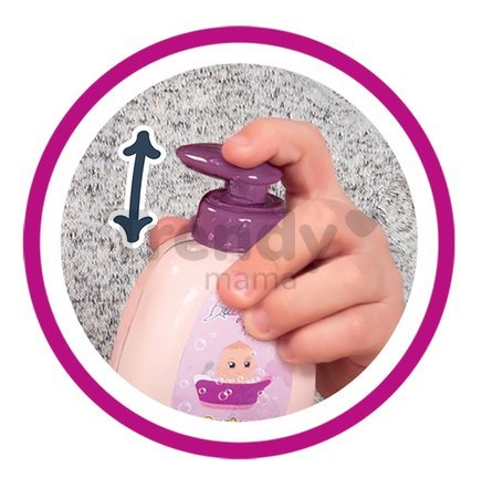 Vanička s tečúcou vodou elektronická Violette Baby Nurse Smoby s jacuzzi kúpelom a Led osvetlením pre 42 cm bábiku