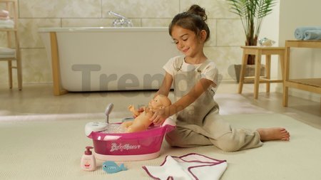 Vanička s tečúcou vodou elektronická Violette Baby Nurse Smoby s jacuzzi kúpelom a Led osvetlením pre 42 cm bábiku