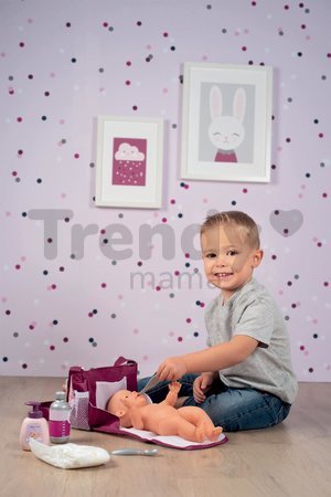 Prebaľovacia taška s pamperskou Violette Baby Nurse Smoby so 7 doplnkami s nastaviteľným ramienkom