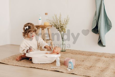 Vanička s nočníkom Bath Set Natur D'Amour Baby Nurse Smoby s kozmetikou a 8 doplnkov pre 42 cm bábiku