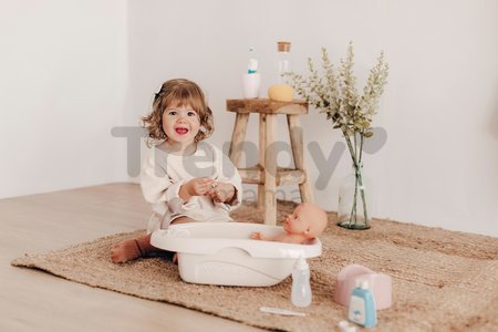 Vanička s nočníkom Bath Set Natur D'Amour Baby Nurse Smoby s kozmetikou a 8 doplnkov pre 42 cm bábiku