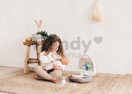 Prebaľovacie potreby v kufríku Vanity Natur D'Amour Baby Nurse Smoby pre bábiku s 12 doplnkami