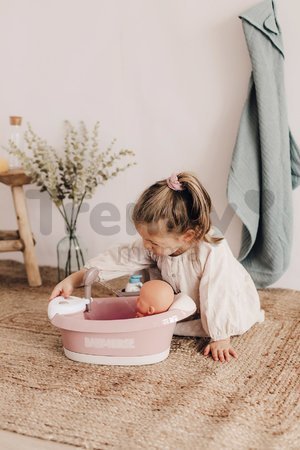 Vanička s tečúcou vodou v sprche Balneo Bath Natur D'Amour Baby Nurse Smoby s jacuzzi kúpeľom so svetlom a bublaním elektronické