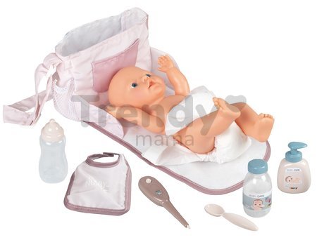 Prebaľovacia taška s plienkou Changing Bag Natur D'Amour Baby Nurse Smoby s 8 doplnkami pre 42 cm bábiku