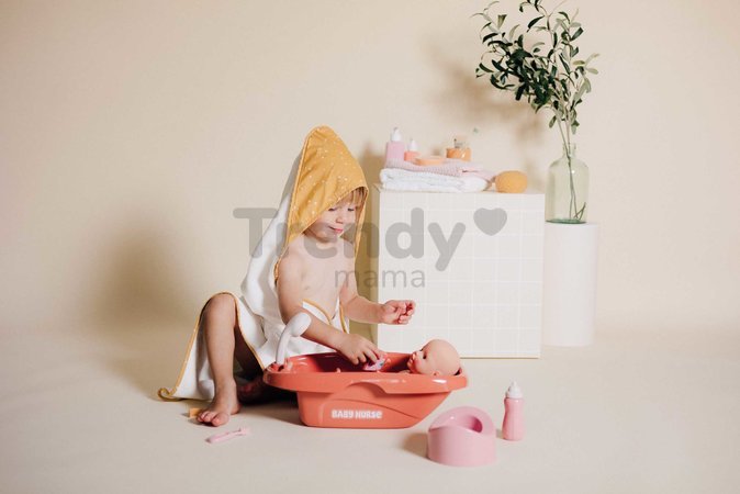 Vanička s nočníkom Bath Set & Accessories Soft Baby Nurse Smoby s 8 doplnkami pre 42 cm bábiku