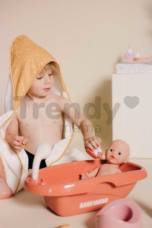 Vanička s nočníkom Bath Set & Accessories Soft Baby Nurse Smoby s 8 doplnkami pre 42 cm bábiku