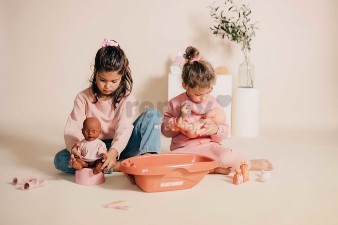 Vanička s nočníkom Bath Set & Accessories Soft Baby Nurse Smoby s 8 doplnkami pre 42 cm bábiku