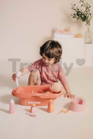 Vanička s nočníkom Bath Set & Accessories Soft Baby Nurse Smoby s 8 doplnkami pre 42 cm bábiku