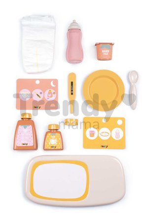 Kufrík s prebaľovacími potrebami Vanity Soft Baby Nurse Smoby pre bábiku s 12 doplnkami
