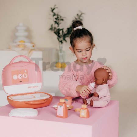 Kufrík s prebaľovacími potrebami Vanity Soft Baby Nurse Smoby pre bábiku s 12 doplnkami