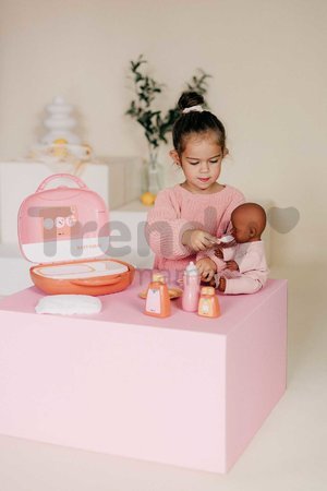 Kufrík s prebaľovacími potrebami Vanity Soft Baby Nurse Smoby pre bábiku s 12 doplnkami