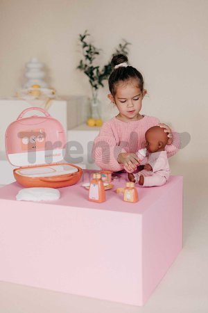 Kufrík s prebaľovacími potrebami Vanity Soft Baby Nurse Smoby pre bábiku s 12 doplnkami