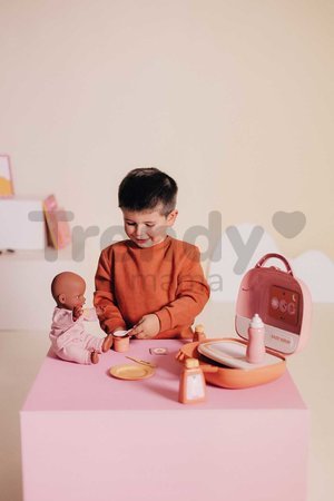Kufrík s prebaľovacími potrebami Vanity Soft Baby Nurse Smoby pre bábiku s 12 doplnkami