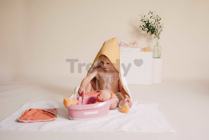 Vanička s funkčnou sprchou Balneo Bath Soft Baby Nurse Smoby s jacuzzi kúpeľom s LED svetlom a bublaním elektronická