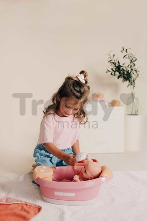 Vanička s funkčnou sprchou Balneo Bath Soft Baby Nurse Smoby s jacuzzi kúpeľom s LED svetlom a bublaním elektronická