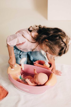 Vanička s funkčnou sprchou Balneo Bath Soft Baby Nurse Smoby s jacuzzi kúpeľom s LED svetlom a bublaním elektronická