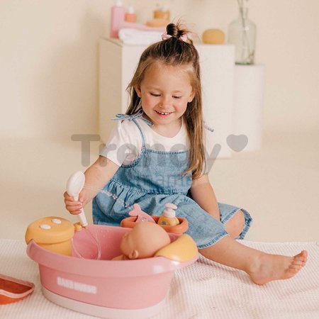 Vanička s funkčnou sprchou Balneo Bath Soft Baby Nurse Smoby s jacuzzi kúpeľom s LED svetlom a bublaním elektronická