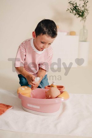 Vanička s funkčnou sprchou Balneo Bath Soft Baby Nurse Smoby s jacuzzi kúpeľom s LED svetlom a bublaním elektronická