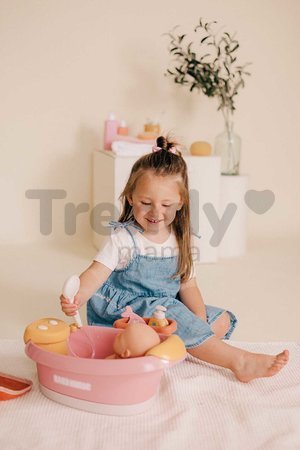 Vanička s funkčnou sprchou Balneo Bath Soft Baby Nurse Smoby s jacuzzi kúpeľom s LED svetlom a bublaním elektronická