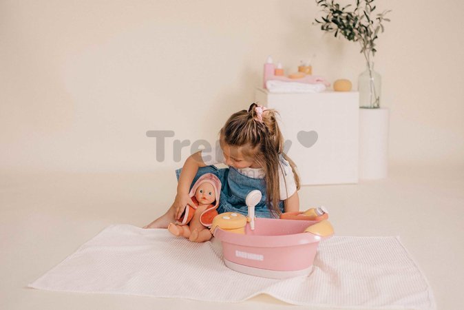 Vanička s funkčnou sprchou Balneo Bath Soft Baby Nurse Smoby s jacuzzi kúpeľom s LED svetlom a bublaním elektronická