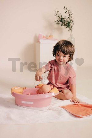 Vanička s funkčnou sprchou Balneo Bath Soft Baby Nurse Smoby s jacuzzi kúpeľom s LED svetlom a bublaním elektronická