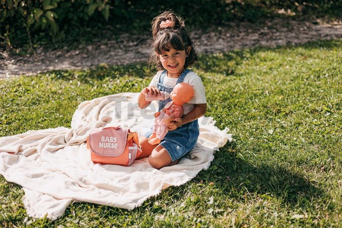 Prebaľovacia taška s plienkou Changing Bag Soft Baby Nurse Smoby s fľaškou a 8 doplnkami pre 42 cm bábiku