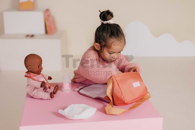 Prebaľovacia taška s plienkou Changing Bag Soft Baby Nurse Smoby s fľaškou a 8 doplnkami pre 42 cm bábiku
