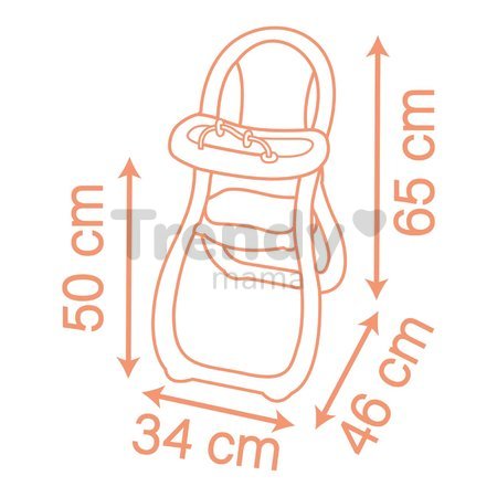 Jedálenská stolička s farebnými krúžkami Highchair Soft Baby Nurse Smoby s lyžičkou a tanierikom pre 42 cm bábiku od 18 mes